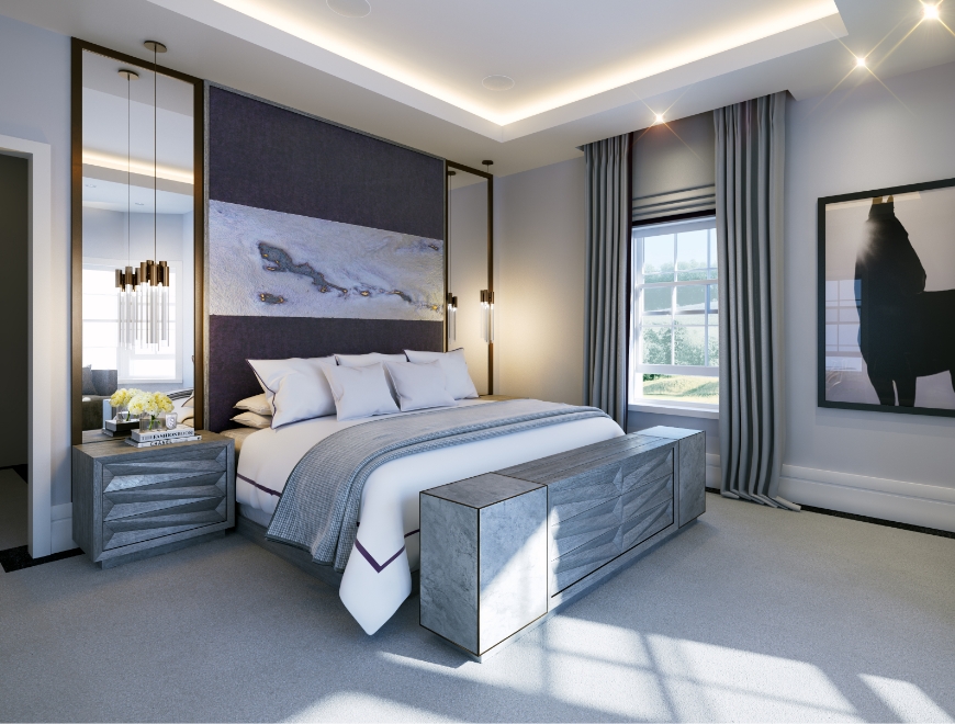 3D interior visualisation, Annas bedroom, London